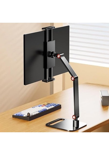 Monitör Tablet iPad Telefon Tutucu 12-16 Inç Universal Metal 360° Derece Döner Stand