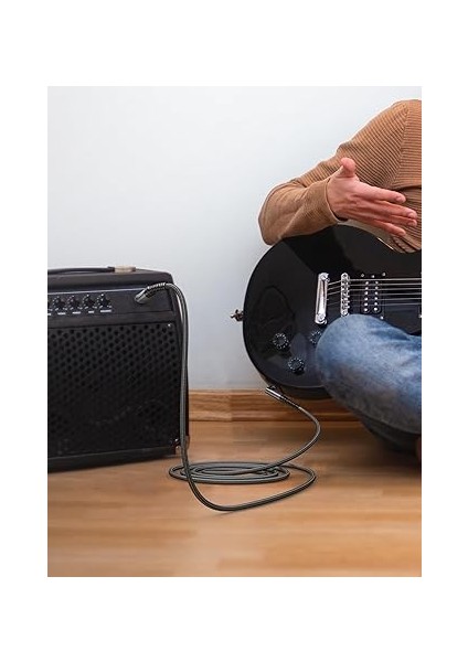 6,35 mm Gitar Kablosu 4,5 M, Enstrüman Kablosu, Elektronik Gitar, Bas, Davul, Pedallar, Amplifikatör, Mikser, Tuner, Hoparlör, Akustik, Dik Açılı Jak Kablosu Gitar ile Uyumlu indirimleri