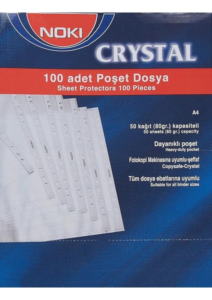 4830CR Cristal Poşet Dosya, 100 Adet