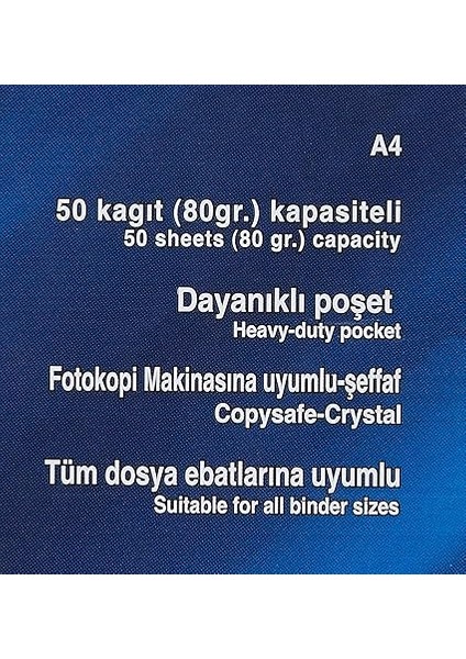 4830CR Cristal Poşet Dosya, 100 Adet fırsatları