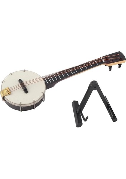 Banjo Modeli, Hayata Çeviren Yüzeyler Oyuncakları Için Depolama Kutusu ile Bebek Evi Aksesuarları modelleri