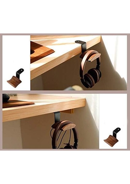 Askısı Tutucu Kulaklık Standı Ceviz Ahşap Kulaklık Rafı Kanca Masa Üstü Bant Masa Altı Montaj Kulaklıklar Ses, Stüdyo ve Oyun Için Kulaklık Askısı Tutucusu Kulaklıklar (Masa Altı Montajı) fiyatları