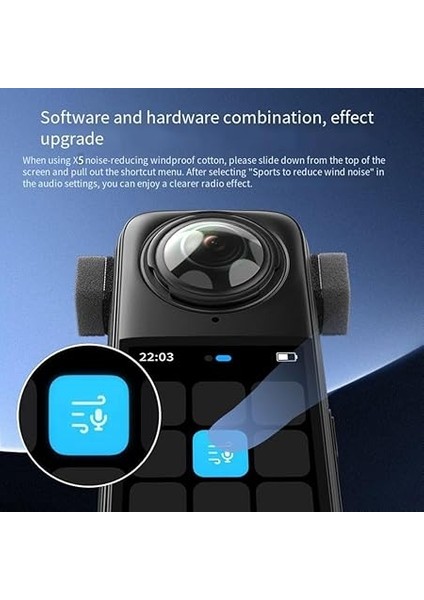 X5/x4/x3 Için Mic Rüzgar Muff - Sünger Mic Cam 6 Adet, Gürültü Azaltma Mikrofon Rüzgar Muff Aksesuarları INSTA360 X5/x4/x3 fırsatları