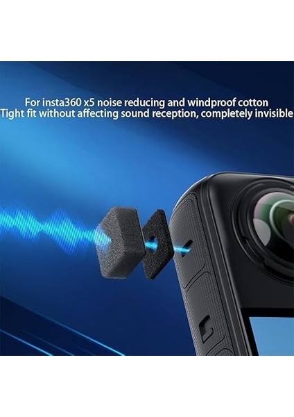 X5/x4/x3 Için Mic Rüzgar Muff - Sünger Mic Cam 6 Adet, Gürültü Azaltma Mikrofon Rüzgar Muff Aksesuarları INSTA360 X5/x4/x3 indirimleri
