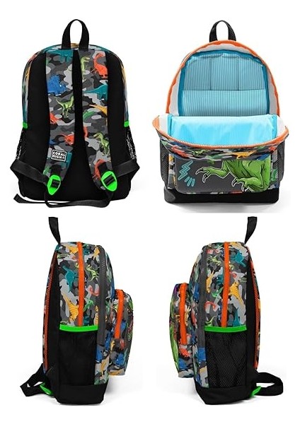 High Gri Yeşil Dinazor Ilkokul ve Günlük Sırt Çantası - Erkek Çocuk fiyatları