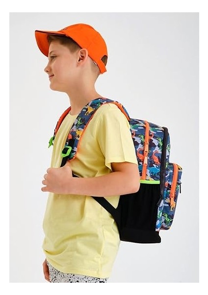 High Gri Yeşil Dinazor Ilkokul ve Günlük Sırt Çantası - Erkek Çocuk fırsatları