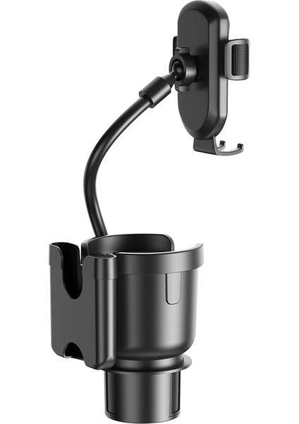 C140 Araç Içi Bardak Tutucu Telefon Standı, 5-7 Inç Telefonlar ve 7-9 Inç Tabletler Için, 170 mm Açılabilir Çene, 360 Dönebilir, Basit Kurulum, Dayanıklı Malzeme, Siyah indirimleri