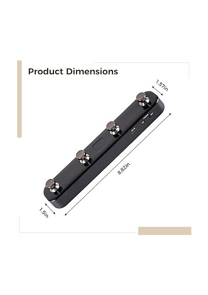 Kablosuz Midi Pedal Gwf4, Hızlı Ön Ayar Anahtarlama ve Bağlantı, Tempo Dokunun modelleri