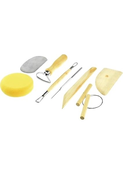 Ahşap Saplı Seramik ve Doğal Kil Hamuru Oyma Şekil Verme Alet Seti Yeni Başlayanlar Için Ceramic Şekillendirme El Aleti Seti (Kırmız Kil/terra Cotta Clay) Pottery Tool Kit fırsatları