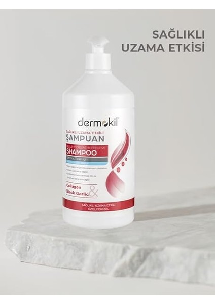 Kolajen ve Siyah Sarımsak Sağlıklı Uzama Etkili Şampuan 1 L modelleri