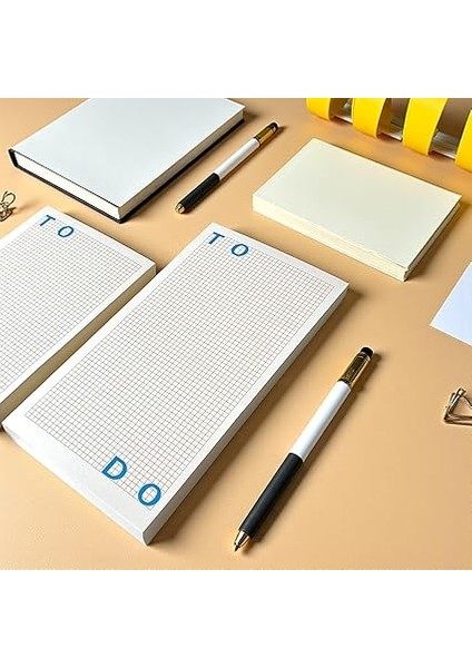 Tanıtım Masaüstü Planlayıcı | Kopar-At Kareli Not Kağıdı Not Defteri | 150 Yaprak, 90 gr Ivory Kağıt | Uzun Form Planlayıcı – 226X118 mm (To Do) fırsatları