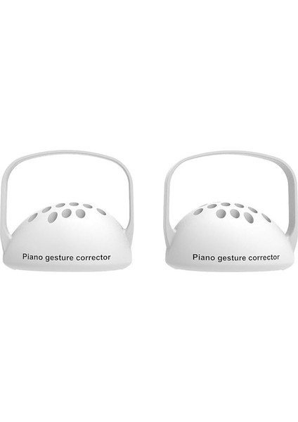 1 Çift Piyano Parmak Eğitmeni Topu, El Düzeltici, Piyano Hareketi Düzeltme Aleti, Yuvarlak Şekilli, Yarım Küre, Silikon Parmak Eğitmeni Yeni Başlayanlar Için, Beyaz