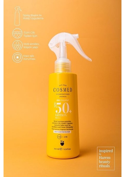 Tüm Cilt Tipleri Için Aile Boy Yüz ve Vücut Sprey Güneş Kremi SPF50 fiyatları