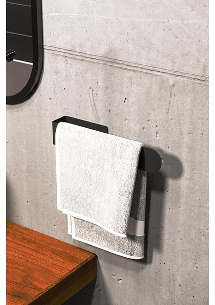 Unique Paslanmaz Çelik Mat Siyah Havlu Askısı - Banyo & Tuvalet Yapışkanlı Havluluk fiyatları