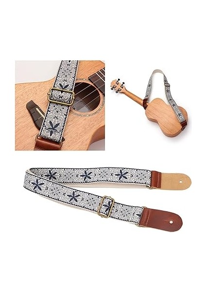 Nakış Kayışı, Ince Işçilik Ukulele Kayışı Mandolin Için Ayarlanabilir Nefes Alabilir (Stil 2) indirimleri