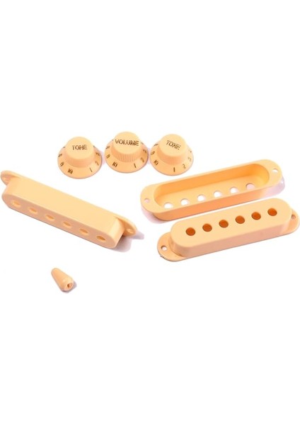 Gitar Manyetik Kapağı Aksesuar Seti Sarı Plastik Düğmeler Ses Tonu Kontrolü Gitar Parçaları