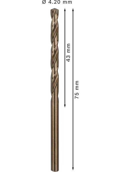 Hss-Co Metal Matkap Ucu 4,2 * 75 mm 10LU Paket modelleri