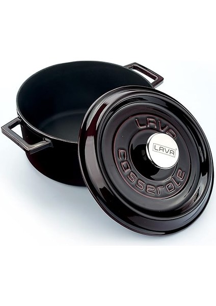 Metal Premium Serisi - Döküm Yuvarlak Tencere, 24 Cm, Majolik Mor modelleri