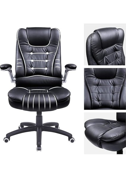 Ofis Koltuğu, Yönetici Koltuğu, Döner Sandalye, Siyah, OBG51B, 111 x 77 x 71 indirimleri