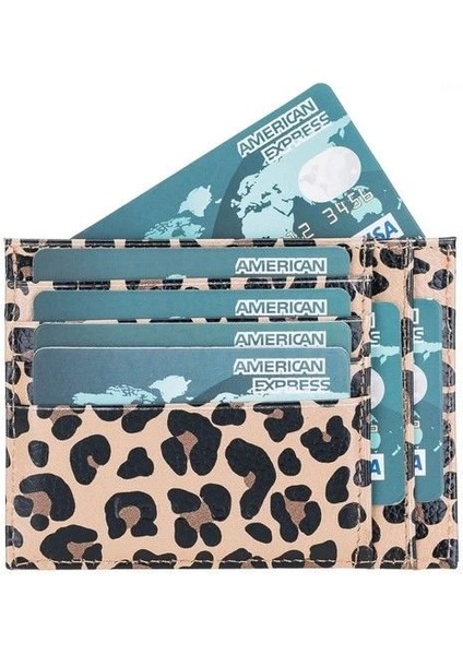 Zip Deri Fermuarlı Kartlık Zpch Leo-Ne Leopar fırsatları