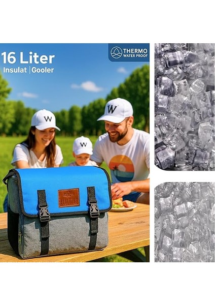 16 Lt Impertex Premium Yalıtımlı Sıcak Soğuk Muhafazalı Sızdırmaz Kamp Piknik Seyahat Termos Çantası Gri fiyatları