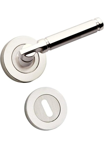 Verda Nikel Saten Rozetli Kapı Kolu Alüminyum Oda