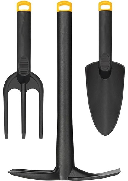Sert Plastik Üçlü Bahçe Seti, Hobi Kürek - Çapa - Tırmık Bahçıvan Seti, Yüksek Basınca Dayanıklı Gövde, Paslanma Derdi Yok modelleri