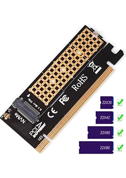 4390 M.2 Nvme SSD Ngff To Pcie 3.0 X16 Adaptör M Key Kart Çevirici Dönüştürücü modelleri