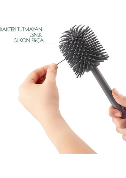 Wc Tuvalet Banyo Fırçası Klozet Fırçası Kare Siyah fiyatları