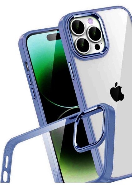 Apple Iphone 15 Pro Max Razer Lensli Silikon - Lacivert modelleri