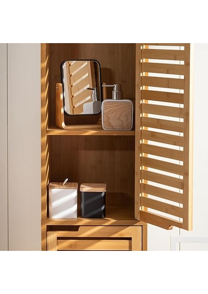 Concept Boho Bambu Büyüteçli Ayna Beyaz 16X5.8X21.8 fiyatları