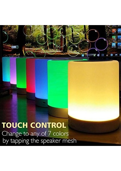 Taşınabilir Bluetooth Hoparlör, Gece Yönlendirme Işığı, Gece Lambaları, Dokunmatik Gece Lambaları, Renkli Dış Mekan LED Lambası, Mp3 Müzik Çalar fiyatları