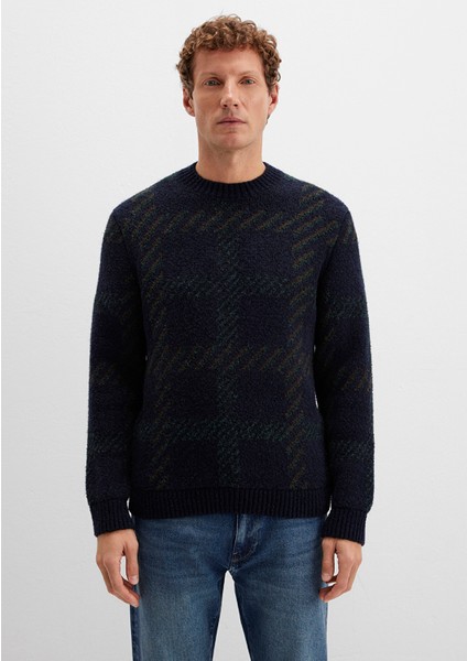 Yün Karışımlı Lacivert Kazak 0710333-70497 modelleri