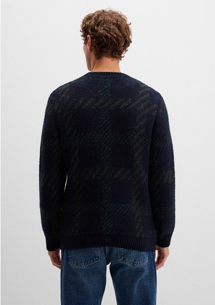 Yün Karışımlı Lacivert Kazak 0710333-70497 fırsatları