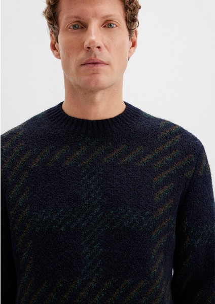 Yün Karışımlı Lacivert Kazak 0710333-70497 indirimleri