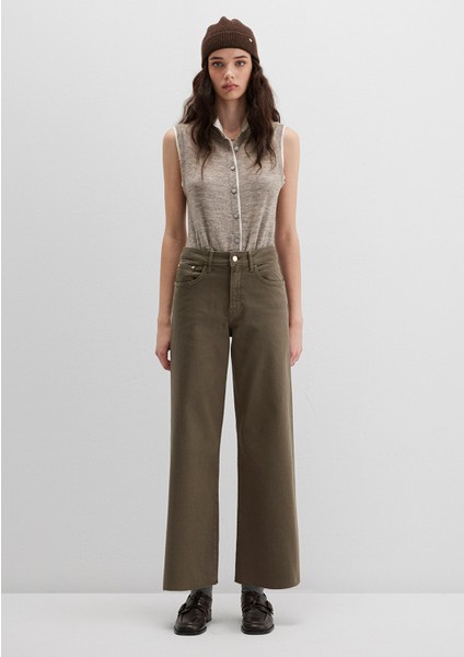 Paloma Haki Gabardin Pantolon 1010114-91195 modelleri