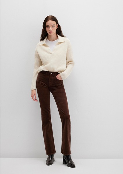 Maria Kahverengi Kadife Pantolon 101225-91316