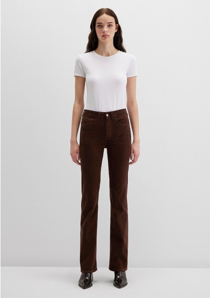 Maria Kahverengi Kadife Pantolon 101225-91316 modelleri