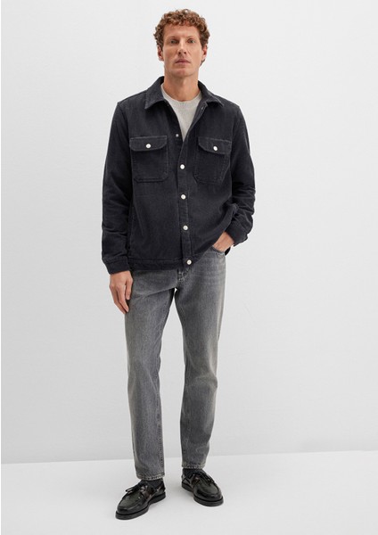 Antrasit Cepli Kadife Gömlek 0211750-70087