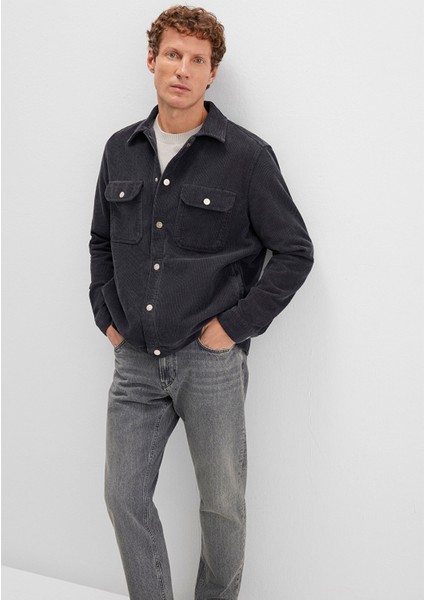 Antrasit Cepli Kadife Gömlek 0211750-70087 fiyatları