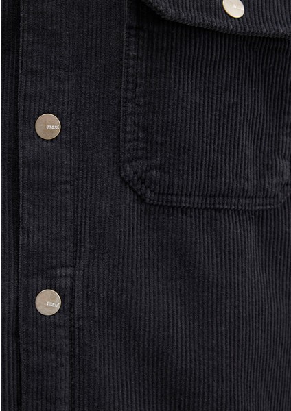 Antrasit Cepli Kadife Gömlek 0211750-70087