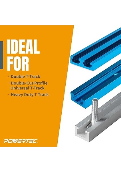 71168 T-Track Aşağı Tutma Kelepçeleri, 13,7 cm U x 3,8 cm Genişlik – 2 Paket, Mavi Siyah modelleri