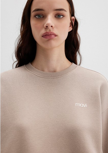 Mavi Logo Baskılı Bej Sweatshirt 1S10490-70344 indirimleri