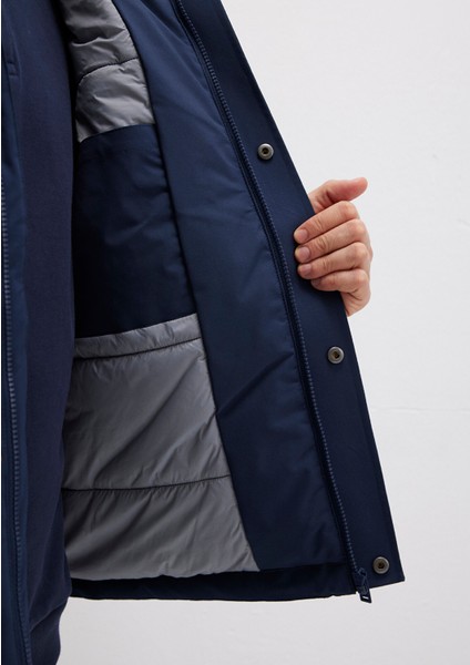 Kapüşonlu Lacivert Mont 0110667-80872