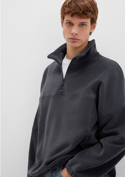 Dik Yaka Antrasit Polar Sweatshirt 0110738-80776