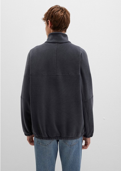 Dik Yaka Antrasit Polar Sweatshirt 0110738-80776 indirimleri