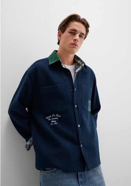 Çift Taraflı Lacivert Gömlek 0211783-80872