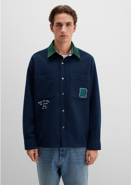 Çift Taraflı Lacivert Gömlek 0211783-80872 indirimleri