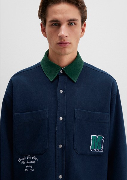 Çift Taraflı Lacivert Gömlek 0211783-80872