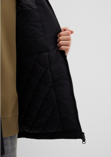 Kapüşonlu Siyah Parka 0110472-900